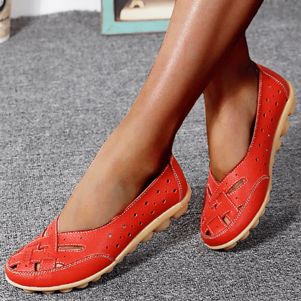 Orthopedic sandals in faux leather